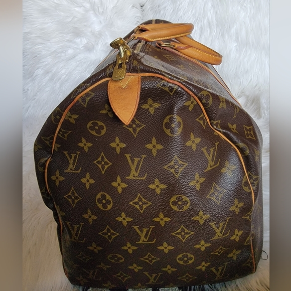 Authentic LOUIS VUITTON Monogram Keepall 55 Travel Bag - Picture 11 of 13